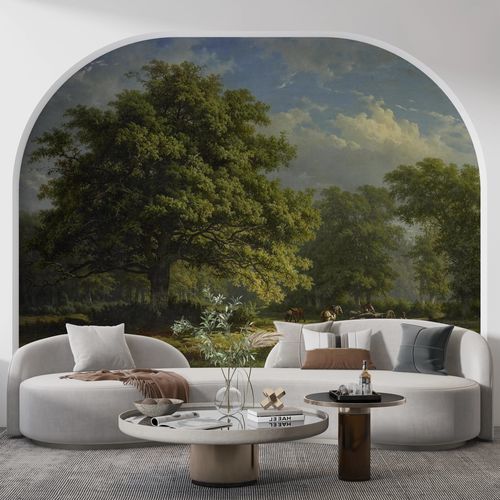 Moderne Tapete - vue sur la for&ecirc;t de Bentheim George Andries Roth - Kam et Leon - Vinyl / Naturmotiv / Panorama