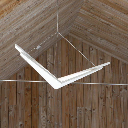 Hängelampe - FLY - Solid Studio - Faserbeton / modern / mit Kabel