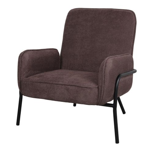 Moderner Sessel - ALUDA - MisterWils - Stoff / Stahl / braun