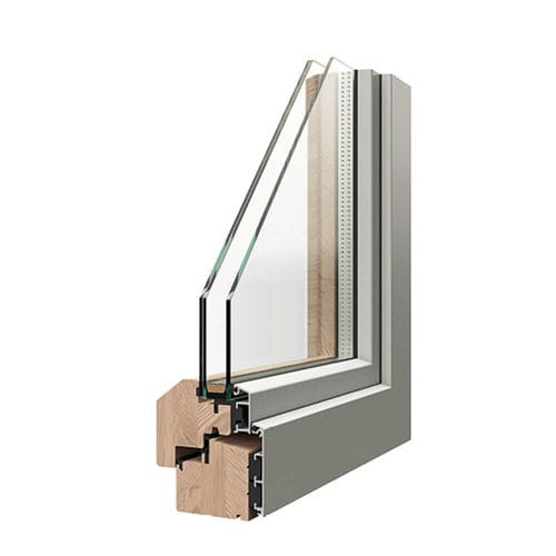 Holz-Aluminium-Fenster - SOLID - Caiframe - Aluminium / Glas / Brettschichtholz