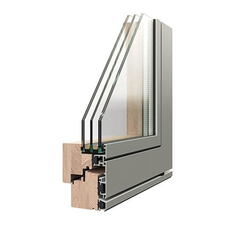 Holz-Aluminium-Fenster - PLANUS - Caiframe - Aluminium / Glas / Holz