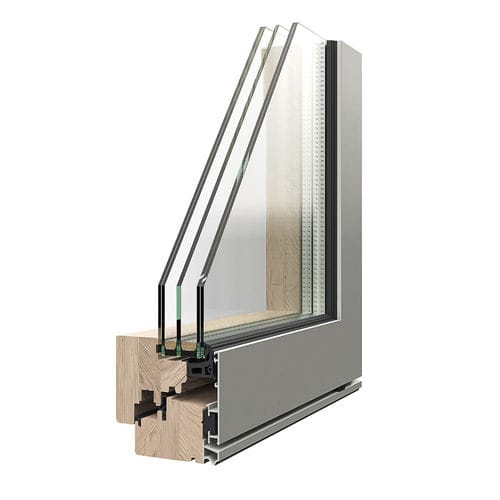 Holz-Aluminium-Fenster - EVERGLASS - Caiframe - Aluminium / Aluminium / Glas