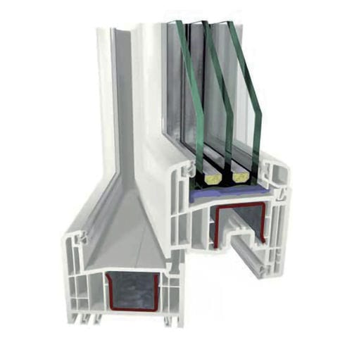 PVC-Fenster - SKIN - Caiframe - Glas / Flügel / mit Dreifachverglasung