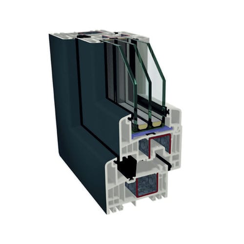 PVC-Fenster - ULTRA - Caiframe - Flügel / mit Dreifachverglasung / zweiflügelig