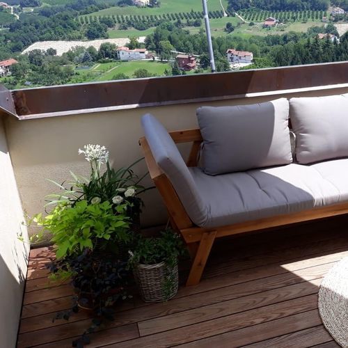 Massivholz-Terrassendiele - BRUNO SRL - Teakholz / Padouk / für Außenbereich