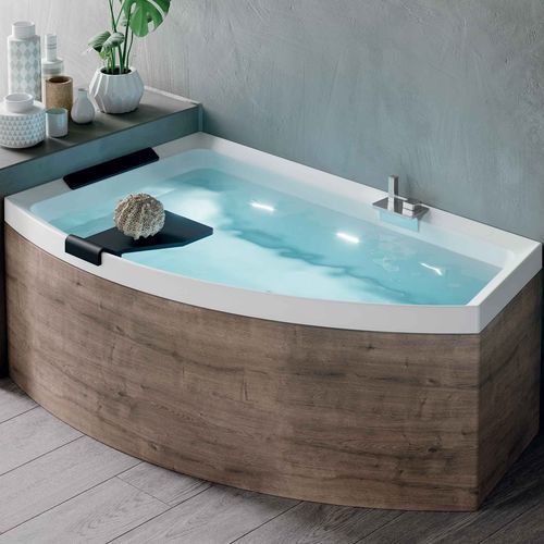 Badewanne für Eckeinbau - DIVINA O - NOVELLINI - für Wohnungen / Acryl / modern