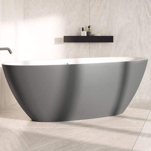 Ovale Badewanne - SAND - NOVELLINI - freistehend / für Wohnungen / Harz