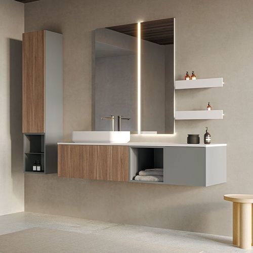 Badezimmer-Schrank / All-in-one - RELAX 2.0 - NOVELLINI - minimalistisches Design / für Privatgebrauch / für Gewerbegebrauch