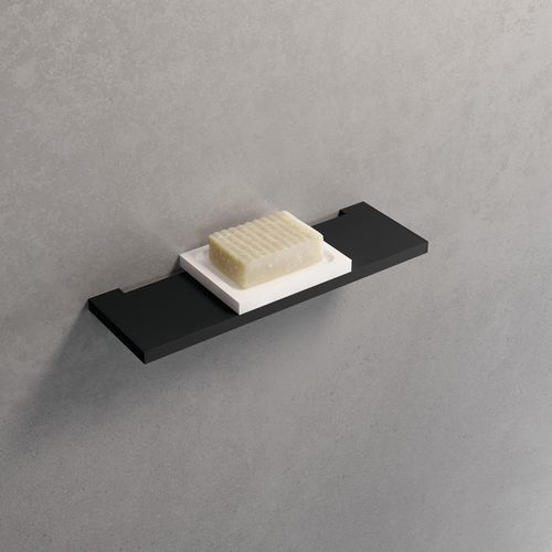 Wandmontierter Seifenhalter - R90AKFBS01 - NOVELLINI - Metall / für Hotels / schwarz