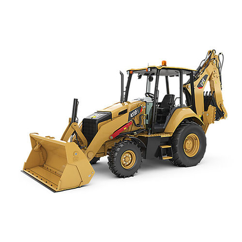 Baggerlader mit Allradlenkung - 415F2 - CATERPILLAR - ergonomisch / Hochlöffel