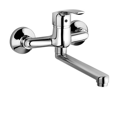 Wandmontierter Einhebelmischer - ATOMIX 3.0 : D1..501 - Paini - aus verchromtem Metall / für Küche / 2-Loch