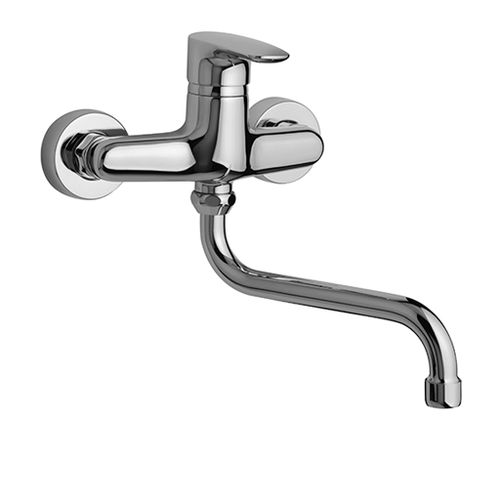 Wandmontierter Einhebelmischer - SMART : SM..501 - Paini - aus verchromtem Metall / für Küche / 2-Loch