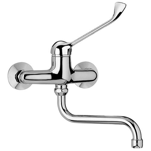 Wandmontierter Einhebelmischer - JOLLY : 69..501L - Paini - Metall / für Küche / 2-Loch