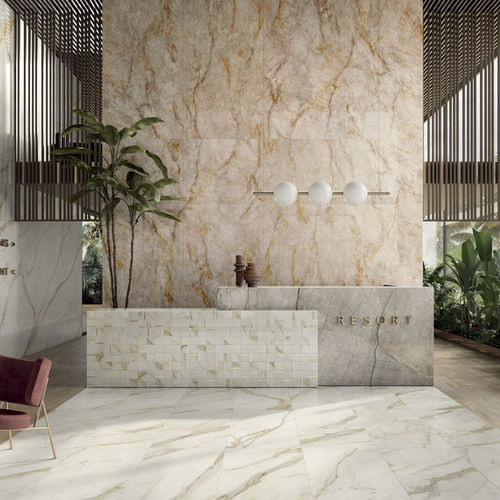Feinsteinzeugfliesen - CRYSTAL DELIGHT - CERAMICHE CAESAR - poliert / Hochglanz / für den Innenraum