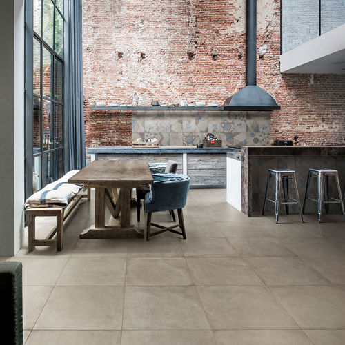 Feinsteinzeugfliesen - CEMENT - CERAMICHE CAESAR - matt / in Naturoptik / für den Innenraum