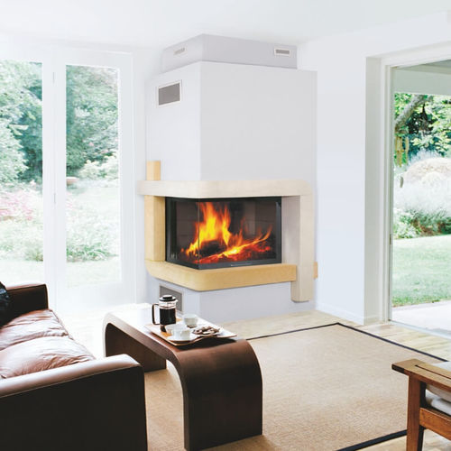 Holzkamin - IBIZA CORNER - BRISACH SAS - Einbau / Ecken / doppelseitig