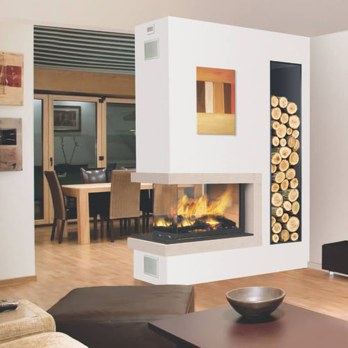 Holzkamin - NEW YORK  - BRISACH SAS - Einbau / Ecken / mit 3 Sichtseiten