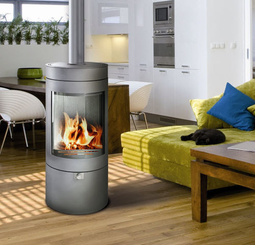 Holz-Kaminofen - SEQUOIA - BRISACH SAS - Zentral / modern / Metall