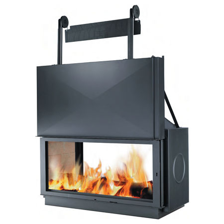 Geschlossene Feuerstelle / Holz - SXXL T RDGN   - BRISACH SAS - doppelseitig / Metall