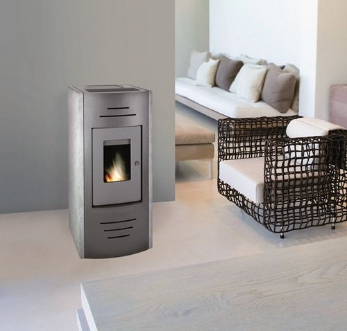 Holzpellets-Kaminofen - LAPONIA - BRISACH SAS - modern / Metall / schwarz