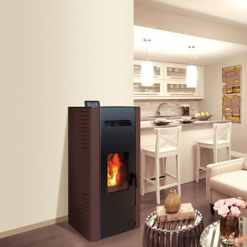 Pelletkaminofen - TETRA 6 - Cheminées de Chazelles - 5 kW...10 kW / modern / Stahl