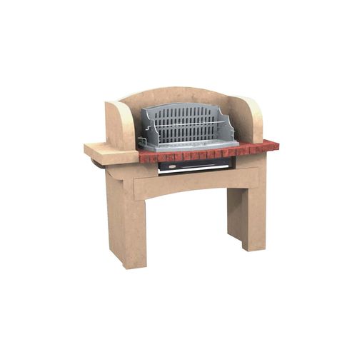 Holz-Gartengrill - CHASSELAS - Cheminées de Chazelles - festinstalliert / Stein / Beton