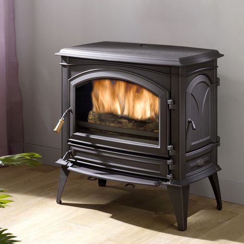 Holz-Kaminofen - RUSTIQUE ANTHRACITE - Cheminées de Chazelles - 11 kW / modern / Gusseisen