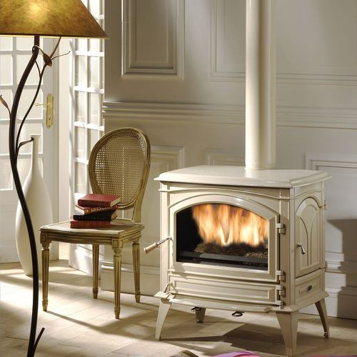 Holz-Kaminofen - IVORY RUSTIC - Cheminées de Chazelles - 11 kW / modern / Gusseisen