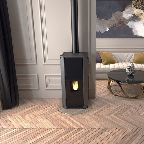Pelletkaminofen - SAPHIR 9 - Cheminées de Chazelles - 5 kW...10 kW / modern / Stahl