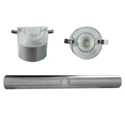 Edelstahl-Handlauf - BUTTON B  - LEC LYON - Polycarbonat / LED