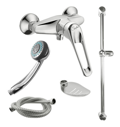 Einhebelmischer für Dusche - 75549 - PRESTO - wandmontiert / verchromter Messing / für Badezimmer