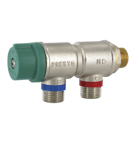 Einhebelmischer für Dusche - REGULATEUR THERMOSTATIQUE ENTREE PARALLELE 3/4" : 29007 - PRESTO - wandmontiert / thermostatisch / aus verchromtem Metall
