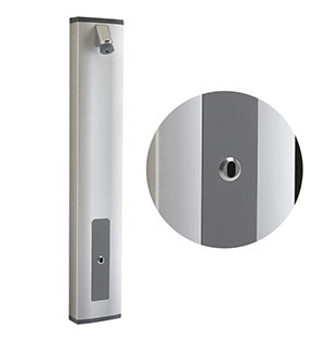 Elektronische Duschsäule - PRESTOTEM 2 - PRESTO - Aluminium / wandmontiert / modern