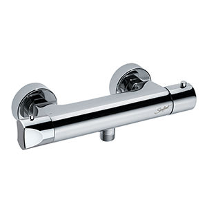 Einhebelmischer für Dusche - 75639 - PRESTO - wandmontiert / thermostatisch / verchromter Messing