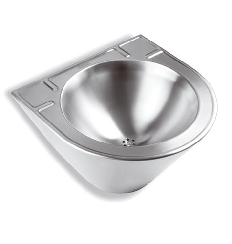 Wandmontierter Waschtisch - 71016 - PRESTO - Edelstahl / Einzel / rund