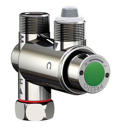 Einhebelmischer für Waschbecken - 29009 - PRESTO - wandmontiert / thermostatisch / Messing