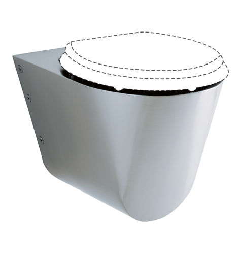 Wandhängendes WC - 71600 - PRESTO - Edelstahl / für öffentliche Sanitäreinrichtungen / für Gefängnis