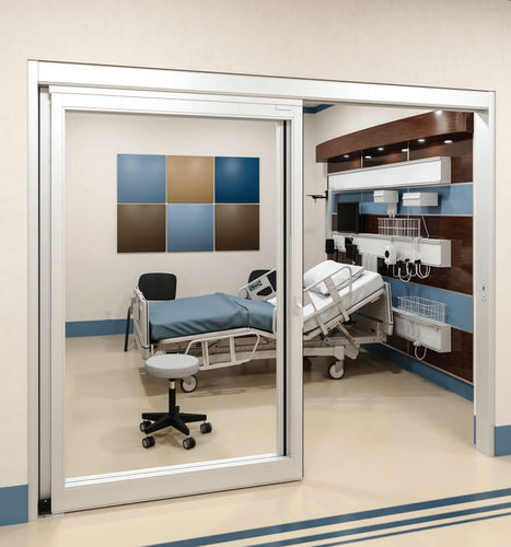 Tür für Innenbereich - VersaMax 2.0 ICU - ASSA ABLOY Entrance Systems - Metall / Schiebe / teleskopisch