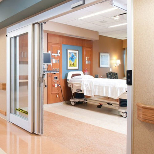 Tür für Innenbereich - VersaMax 2.0 Touchless ICU - ASSA ABLOY Entrance Systems - Metall / Schiebe / modern