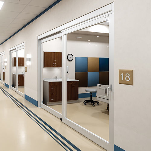 Tür für Innenbereich - VersaMax 2.0 Standard ICU - ASSA ABLOY Entrance Systems - Metall / Schiebe / modern