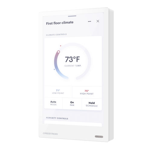 Touchscreen für Hausautomationssystem - TSW-570PR-W - CRESTRON - wandmontiert / mit Digitalanzeige / individuell gestaltbar