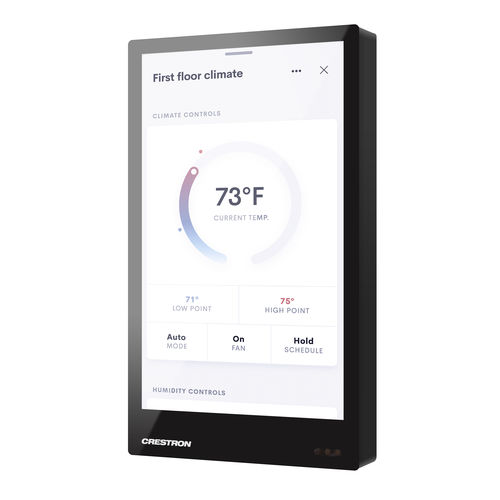 Touchscreen für Hausautomationssystem - TSW-570PR-B - CRESTRON - wandmontiert / individuell gestaltbar / mit Digitalanzeige