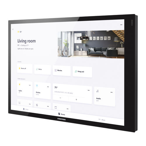 Touchscreen für Hausautomationssystem - TSW-1070R-B - CRESTRON - wandmontiert / kabellos / mit Digitalanzeige