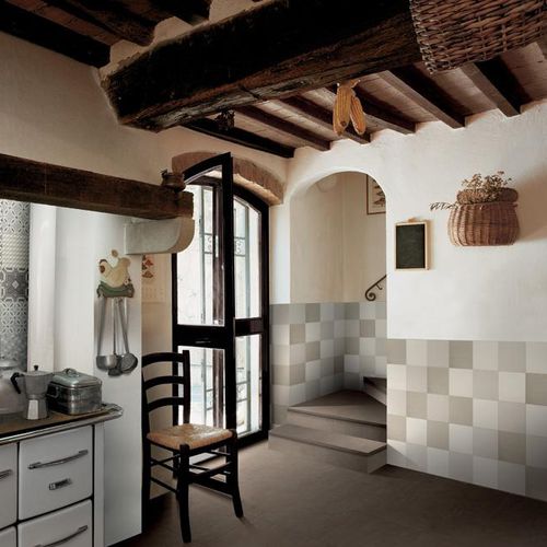 Feinsteinzeugfliesen - CEMENTINE - Dado Ceramica - poliert / für Küche / für Badezimmer
