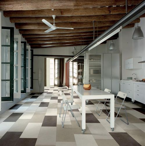 Feinsteinzeugfliesen - CEMENTI - Dado Ceramica - poliert / für Badezimmer / für Wohnzimmer