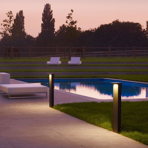 Leuchtpoller für Garten - OBLIX - DELTA LIGHT - modern / Aluminium / LED