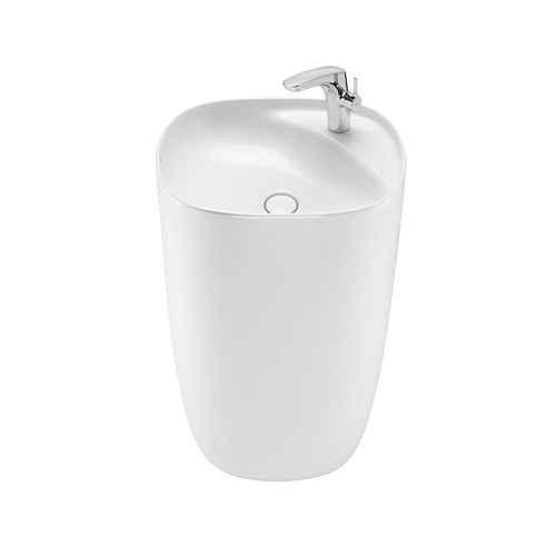 Totem-Waschbecken - BEYOND:  A3270B0000 - ROCA - Porzellan / Mischbatterie / modern