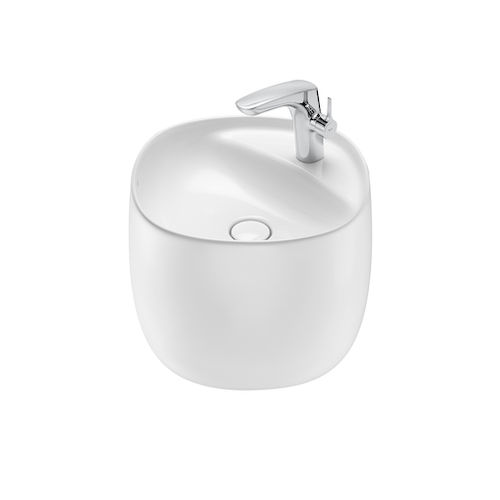 Wand-Waschbecken - BEYOND - ROCA - Porzellan / oval / modern