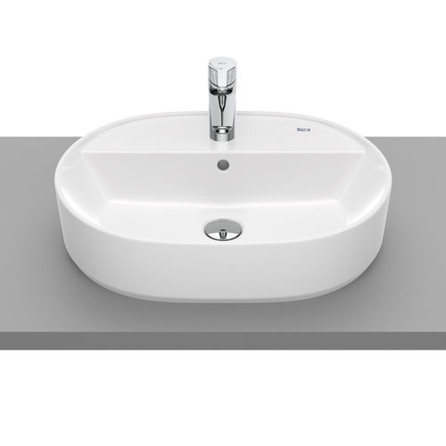 Aufsatzwaschbecken - THE GAP ROUND  - ROCA - Porzellan / oval / modern
