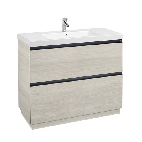 Freistehender Waschtisch-Unterschrank - LANDER - ROCA - lackiertes Holz / modern